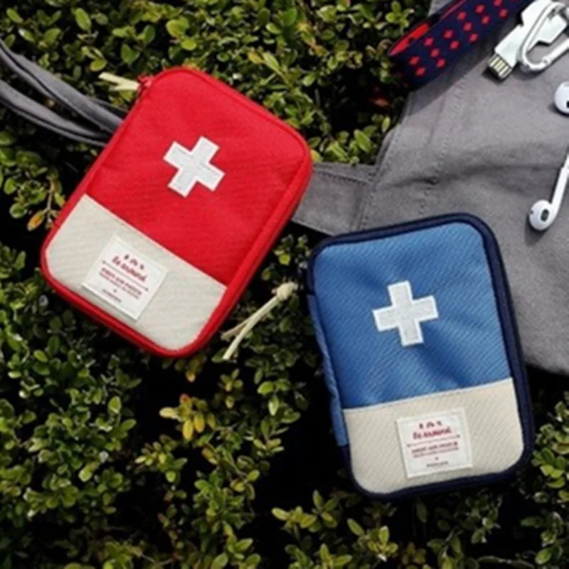Function Portable First Aid Kit Travel Accessories Emergency Drug Cotton Fabric First Aid Medicine Bag Pill Case Splitters Box