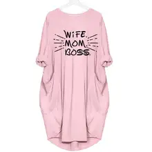 Футболка с карманами для женщин, для жены, мамы, босса, с буквенным принтом, Harajuku, футболка для женщин, женский укороченный топ, Femme, хлопковые топы Wonder