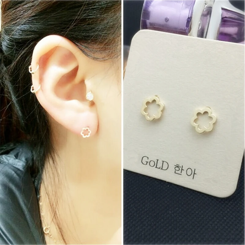 Buy Small cute Stud Earrings flower earrings high