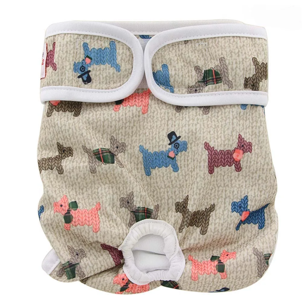 Ohbabyka женские подгузники для собак физиологические брюки санитарные трусики для собак Моющиеся Многоразовые менструации нижнее белье Подгузники - Color: GNK05