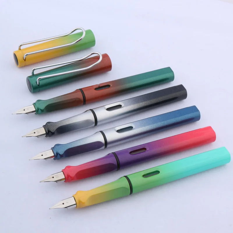 Градиентная цветная ручка офисный стандарт с пластиковой отделкой EF Подарочная авторучка