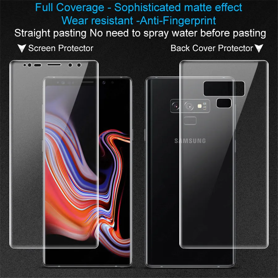 

Front + Back Soft Film For Samsung Galaxy Note 9 8 Screen Protective Full Cover Protector For S10 S10e S9 S8 S7 S6 Edge Plus
