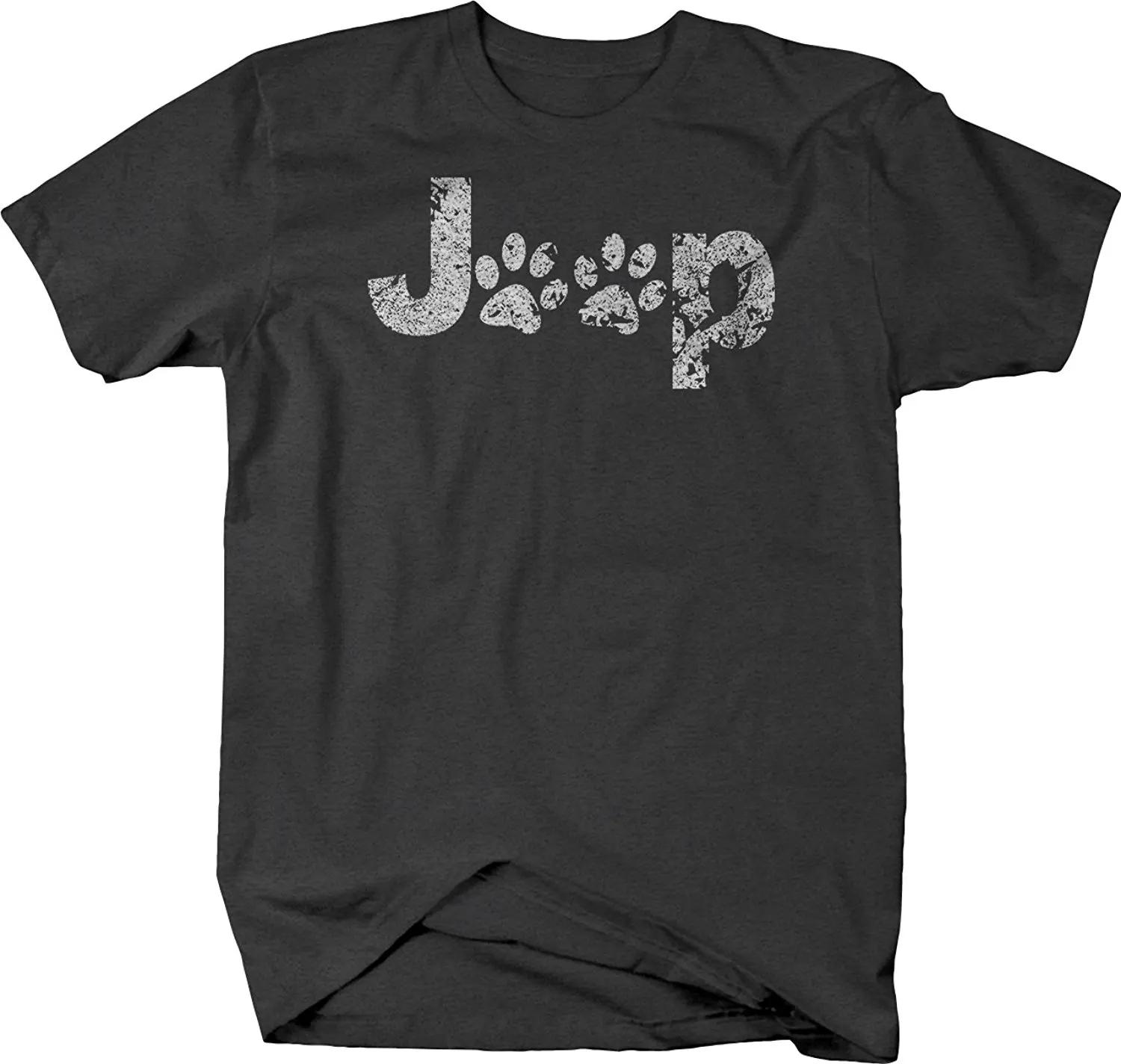 

2019 Summer Cool Men Tee Shirt Jeep Paw Prints Dog Lover T-shirt Funny T-shirt