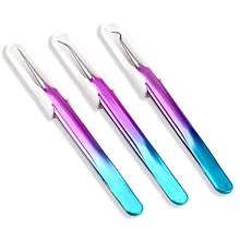 Уход за лицом многоцелевой инструмент расширением/накладные ресницы глаз Lash красочные Титан игольчатый Пинцет для прыщей Черноголовых/угорь
