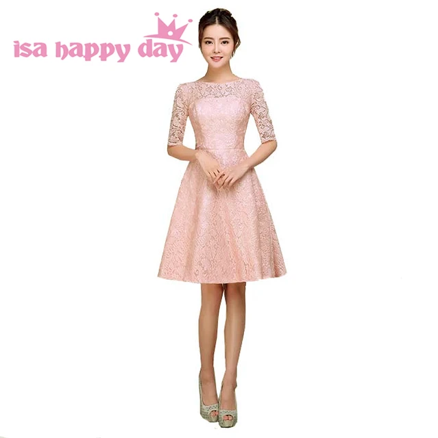 aliexpress: comprar rojo de dama de honor vestido modesto de la