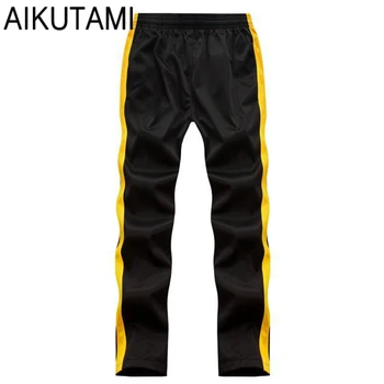

Hot Men Sport Running Pants Men Solid Stripe Loose Basketball Soccer Training Track Joggers Running Hombre Pantalon Plus Size