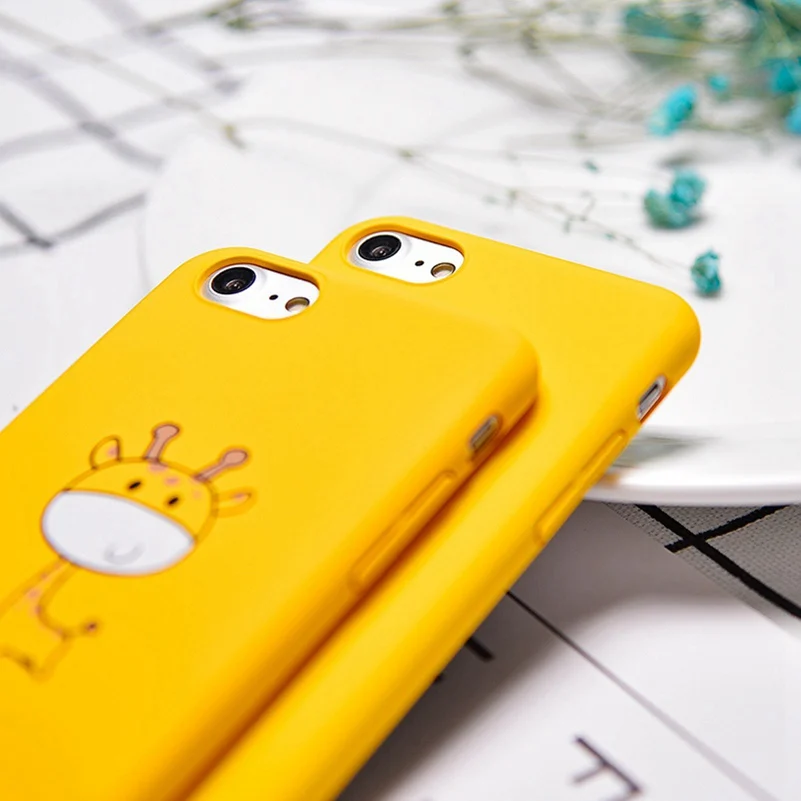 Fashion Cute Case For iPhone X 7 8 6 6S Case Pineapple Giraffe Fruit Animal Phone Cases Hard PC Back Cover For iPhone 6 7 8 Plus (6)