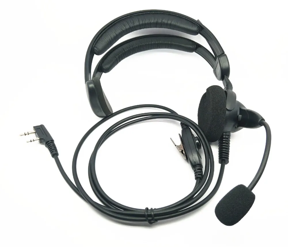OPPXUN 2 контактный микрофон PTT гарнитура с микрофоном для Kenwood Baofeng UV 5R UV5R GT 3 Walkie Talkie CB