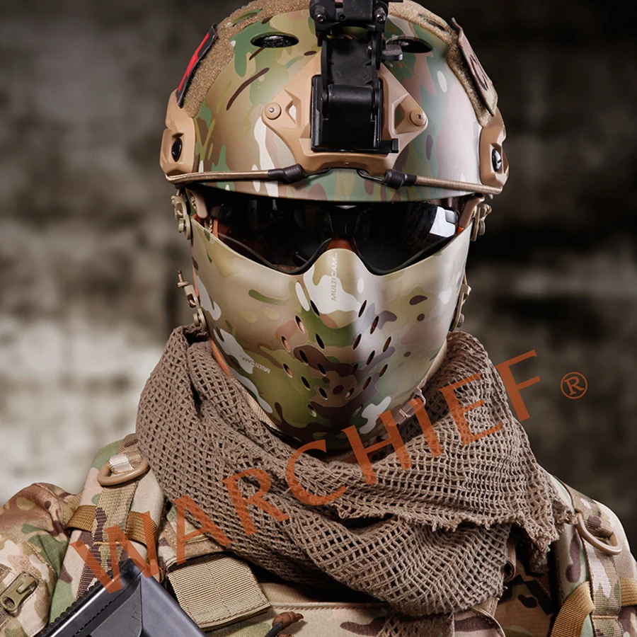 

Warchief Lightweight M07 Tactical half Face Combat mask Airsoft Hunting Military party mask can be used with Fast helmet
