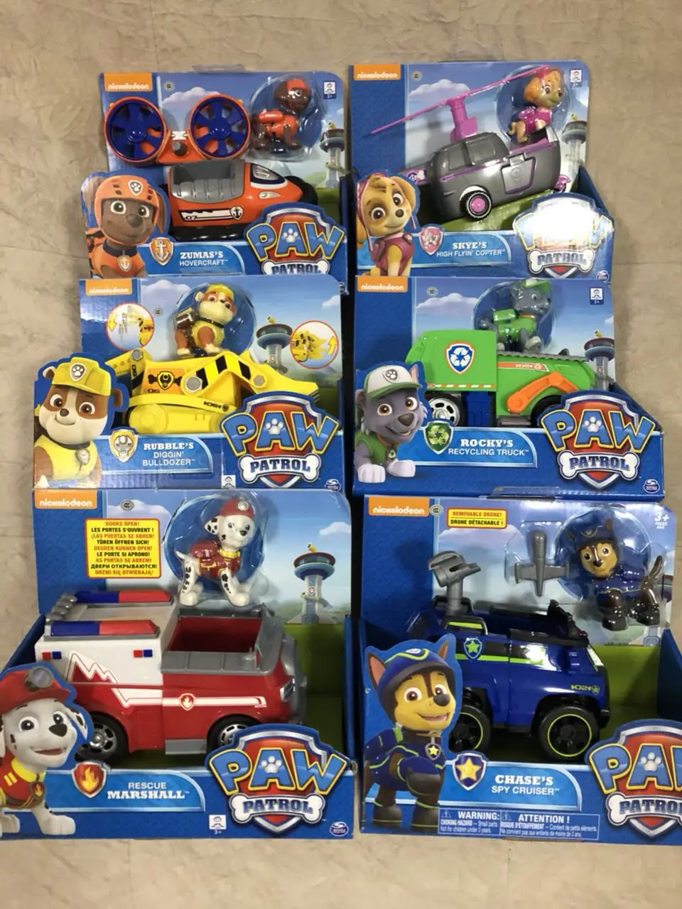 Оригинальный Nickelodeon Spin Master Paw Patrol спасательные гонщики автомобиля Skye High Flyin вертолет Ryder спасательный ATV, автомобиль и фигура