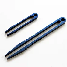 Большие и маленькие размеры синий Титан сплав Пинцет Открытый путешествия EDC небольшой ИНСТРУМЕНТЫ EDC мульти инструменты