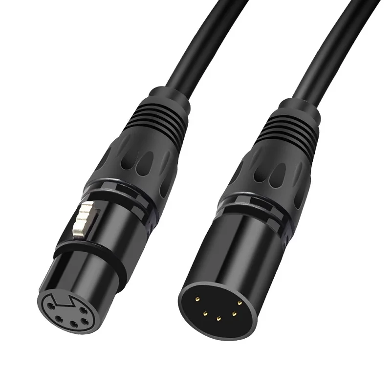 Najtaniej Wysokiej jakości 5 pinowy kabel XLR 5 P XLR do XLR 5 pinowy kabel męski na żeński 16*0.18 OFC * 4C + BC + BC 80*0.1 TC OD6.0 PVC