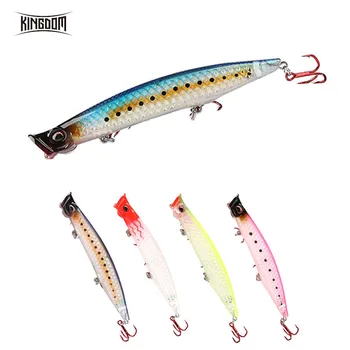 

Kingdom Fishing Lure Topwater Popper 123mm 18.5g/110mm 12.8g/90mm 7.5g Hard Bait Wobblers Tackle Five Pieces A Lot Model 3508