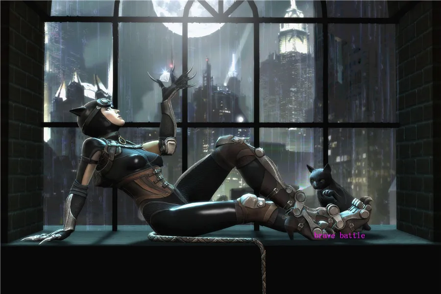 Catwoman Arkham City Armored Edition Холст Картина Печать Гостиная домашний декор Современное