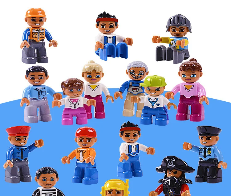 Duploed фигурки серии family Character Bricks совместимый бренд Duploe строительные блоки Развивающие игрушки для детей Подарки