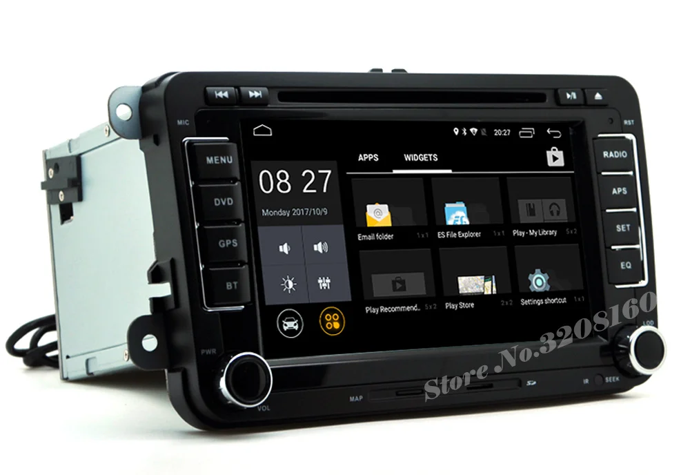 Discount MAX HD 1024*600 2G+16G Android 6.0 Car DVD Player for VW Passat B6 CC JETTA Tiguan Skoda Golf with Radio BT swc GPS map 4G WIFI 2