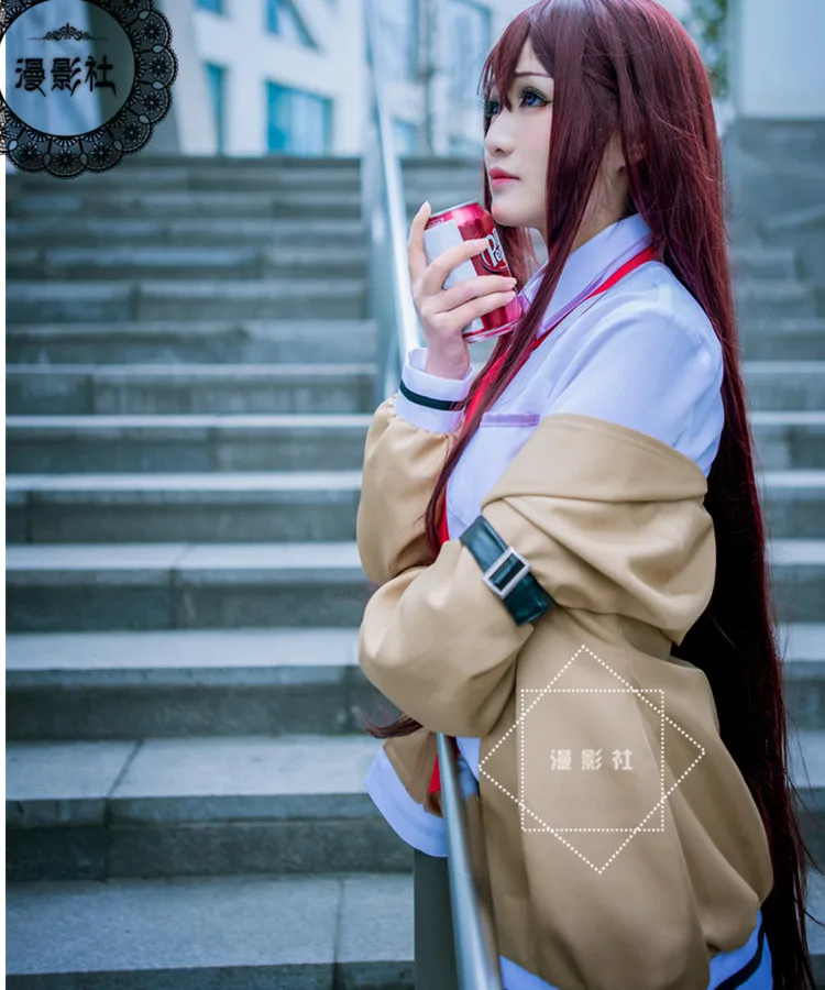 Костюм для косплея Steins Gate из японского аниме жакет пальто рубашка костюмы