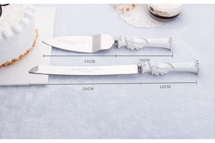 Бесплатная доставка персонализированный нож для свадебного торта невесты и