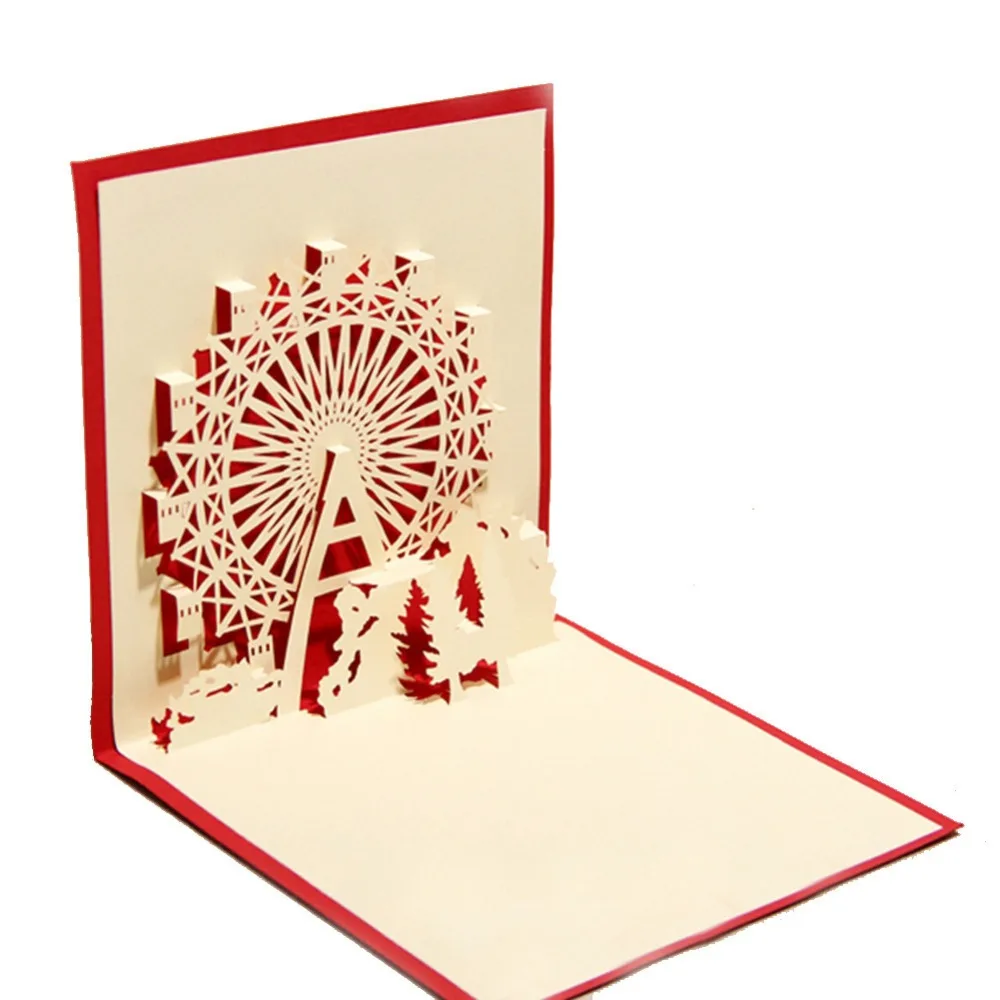 3d handcrafted origami birthday design greeting card