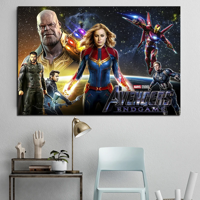 Avengers Endgame HD Wallpapers Marvel Super Heroes Canvas Painting Oil Print Poster Wall Art