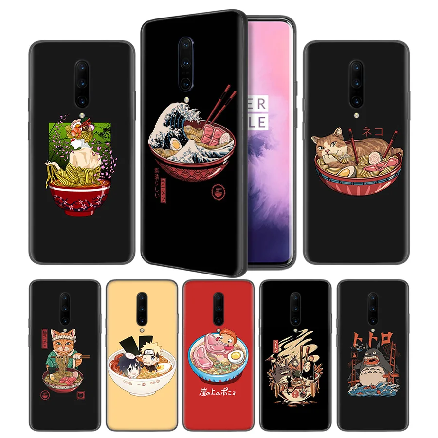 

Great Ramen Wave Japan Soft Black Silicone Case Cover for OnePlus 6 6T 7 7T Pro 5G Ultra-thin TPU Phone Back Protective Case