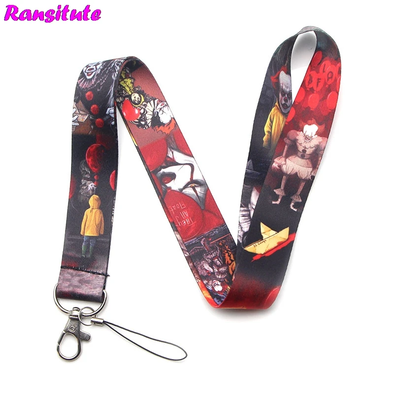 

R178 Movie Stephen King's It Key ID Card Gym Phone Strap USB Badge Holder DIY Phone Lanyard
