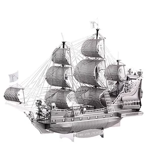 Piececool 3D Metal Puzzle Figure Toy The Queen Anne Revenge P038S Educational Puzzle 3D Models Funny Gift Toys For Children Piececool 3D Metal Puzzle Figure Toy The Queen Anne Revenge P038S Educational Puzzle 3D Models Funny Gift Toys For Children