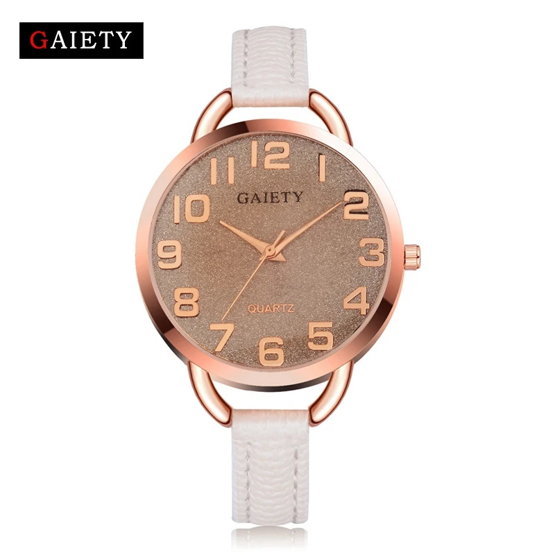 

Gaiety Brand Women Fashion Leather Watch Rose Gold Ladies Dress Wristwatch Leather Band Sport Clock Women Quartz Watch G502