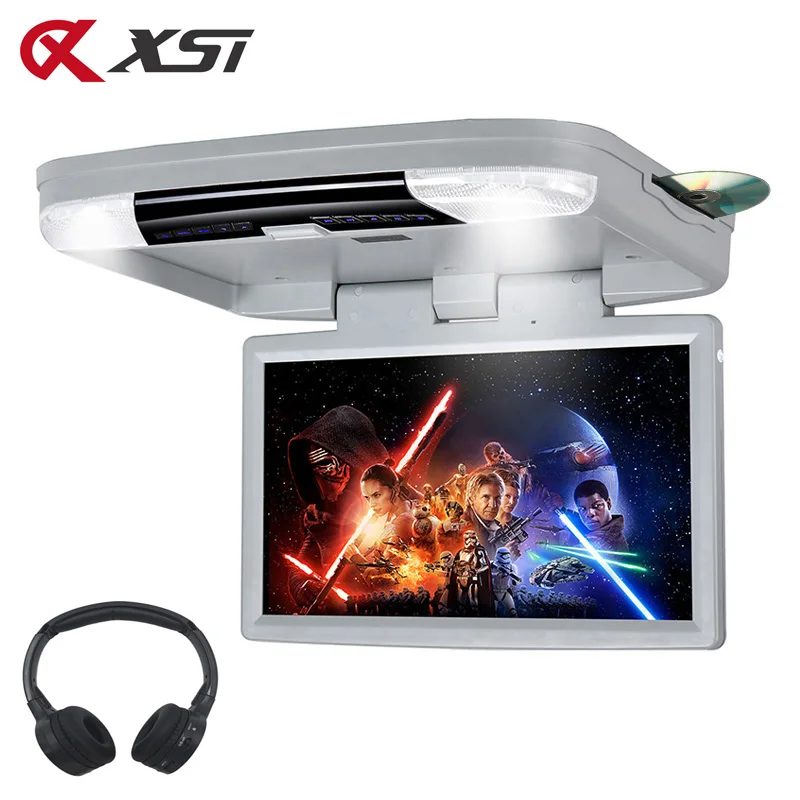 

XST 15.6 Inch Car Ceiling Flip Down Roof Monitor MP5 DVD Video Player Built in IR FM Transmitter HDMI Port USB SD Game Remotel