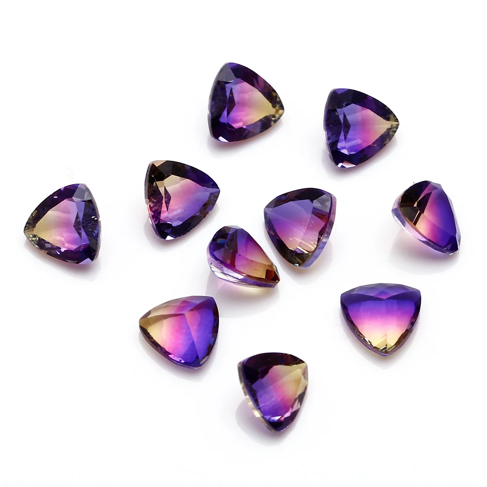 Double-sided Cutting Round Triangle 5X5MM Tourmaline Loose Powder Gemstone Fashion Jewelry Accessories Stone 10 Sticks | Украшения и