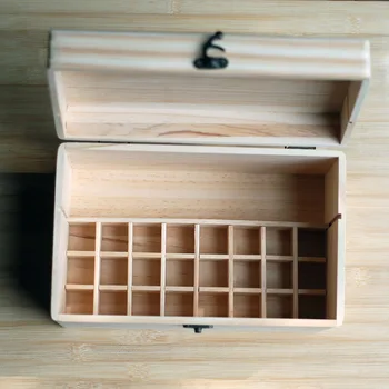 

EGOCLASSIC 24H2 new design Essential Oil Wooden Storage Box handmade Multifunction partition Natural pine wood without paint