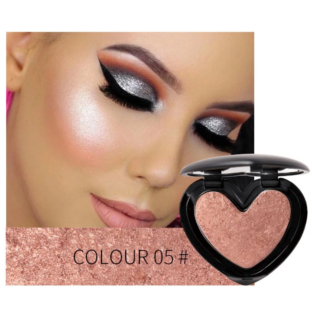 HANDAIYAN 6 цветов мерцающий Хайлайтер для лица прессованная пудра для макияжа Палитра осветляет кожу контурная Iluminador Maquiagem TSLM2 - Цвет: 05