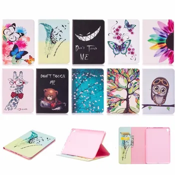 

Fashion Children's Cartoon panda flower tree abstract painting Wallet card PU Leather Stand Case Cover For Ipad mini 5 mini5
