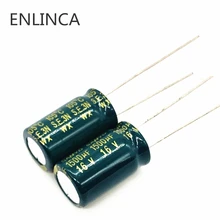 110 шт./лот H204 1500uf16V алюминиевый электролитический конденсатор с алюминиевой крышкой, размер 10*16 мм 16V 1500 мкФ 20