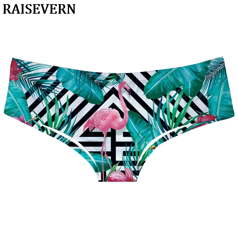 

Funny Sky ocean flamingo Print Sexy Women Underwear Pant Casual Slim Breathable Underpants Shorts Mujer Femme calcinha lingerie