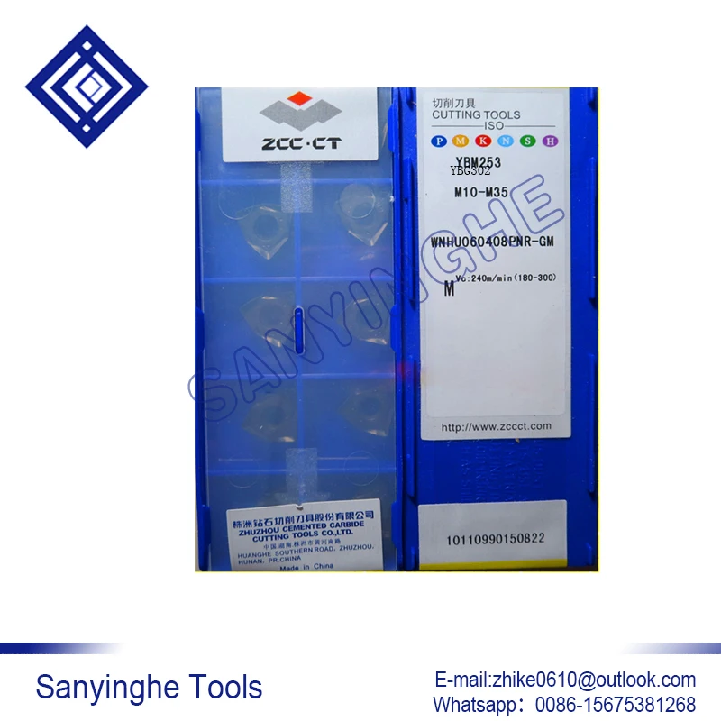 

free shipping high quality 10pcs/lots YBM253 WNHU060408PNR-GM cnc carbide turning inserts