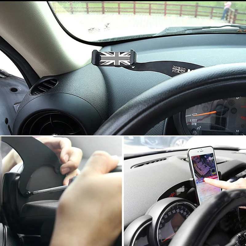 Держатель подставка для смартфона с вращающимся зажимом Mini Cooper R55 R56 F55 F56