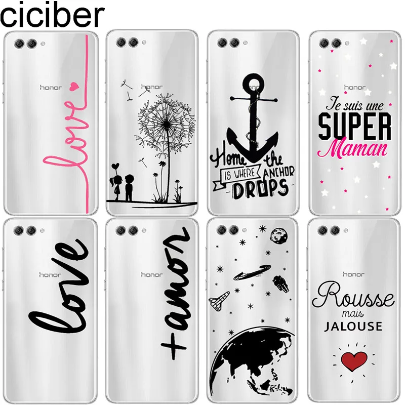

ciciber for Honor 7A 8X 10 9 8C V10 Lite C Play Soft Phone Case for Huawei Y9 Y7 Y6 Y5 Y3 Prime Pro 2017 2018 2019 Text Print
