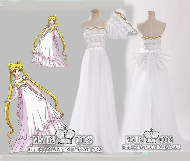 sailor moon princesa serenity tsukino usagi vestido cosplay traje