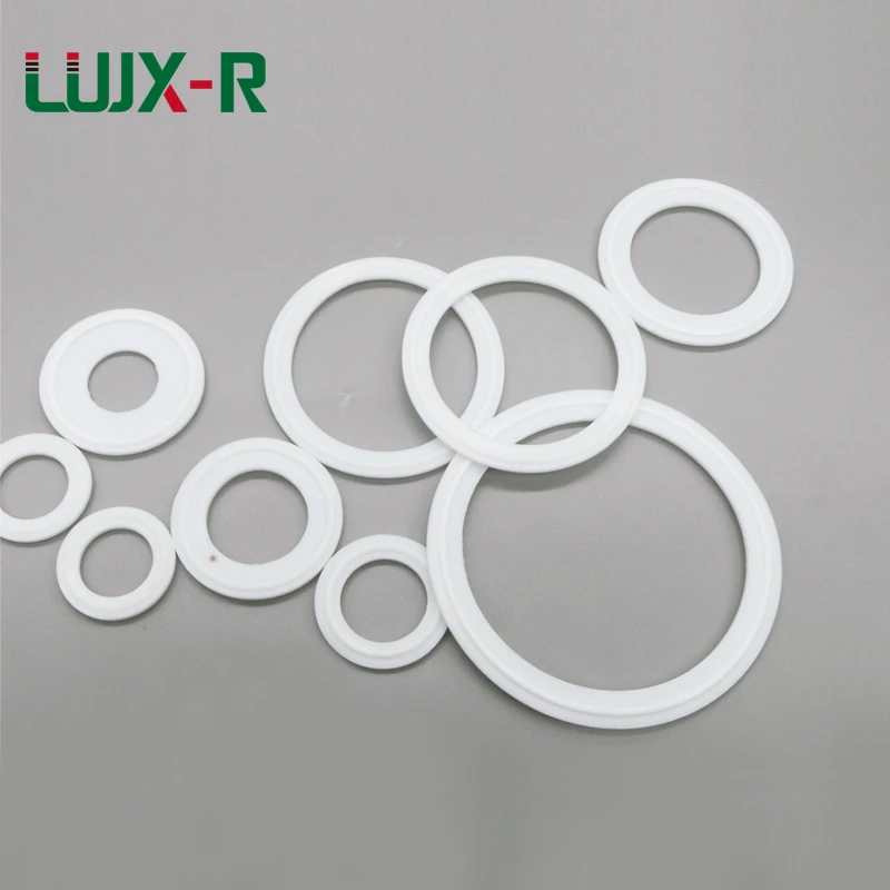 

LUJX-R 1" 1.5" 2" Flat Ring PTFE Tri Clamp Gasket O Shaped Ring Sanitary Grade White Teflon Washer Ferrule Type 50.5 64 77.5 91