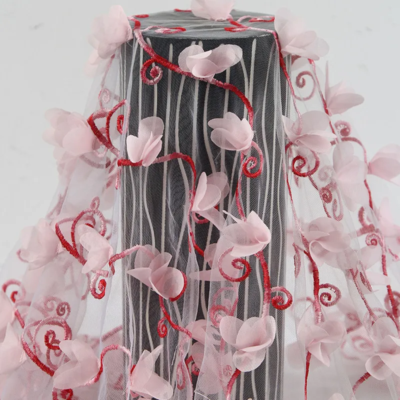 flower net gown design