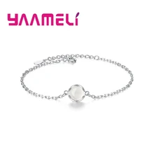 Лидер продаж современный простой дизайн с яркими бусинами для подружки фестиваль подарок новое поступление 925 пробы серебряные ювелирные изделия