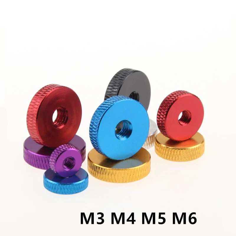 M3 Knurled Nuts,Thumb Nuts,Aluminum Alloy,10 Pieces,Magenta