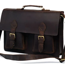 Винтажный портфель из натуральной кожи, мужской портфель, кожаная сумка для ноутбука, мужская деловая сумка, портфель для мужчин, porte docu, мужской короткий чехол