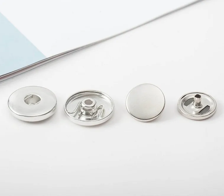 

100sets/lot Fashion Brass 18mm Snap Button Base Jewelry Accessories Stud socket cap Fit Diy Snap Button Bracelets Findings