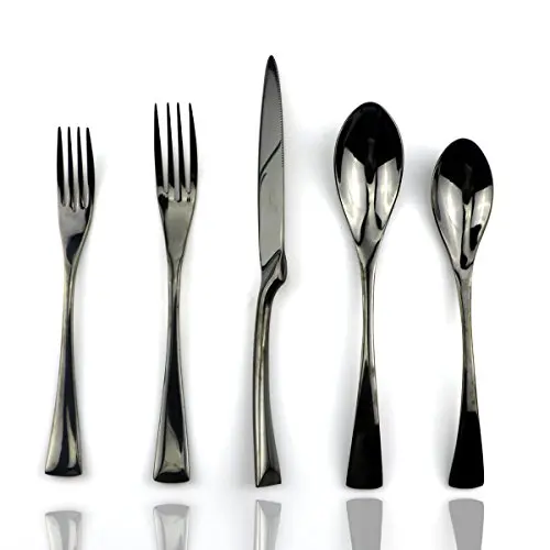 

Black Cutlery Set Top Quality Stainless Steel Dinner Knife T Western Food Tableware Dessert Fork Dinnerware Drop Shipping