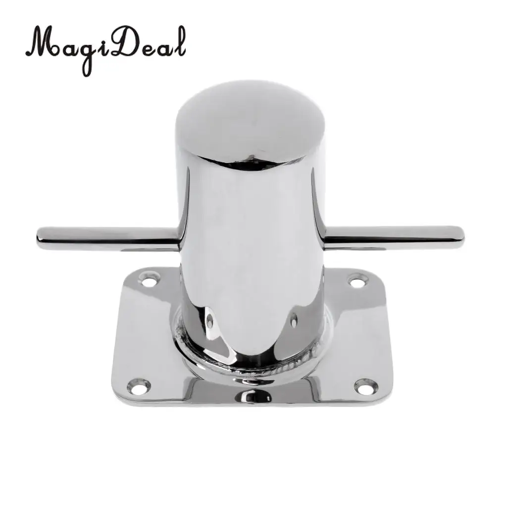 Marine 316 Stainless Steel Single Cross Bollard Boat Yacht Mooring Cleat