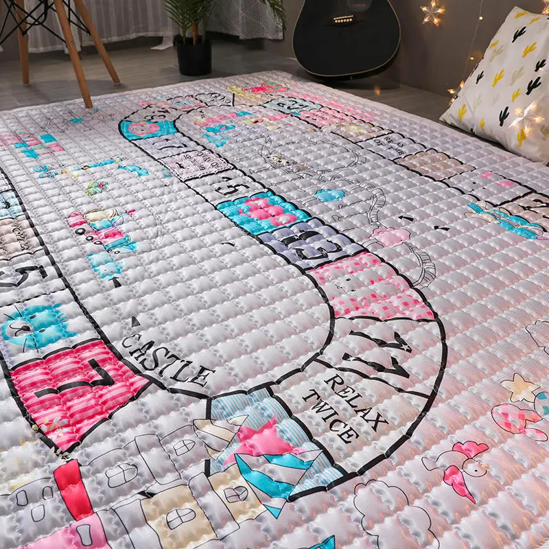 TREENDPOOL Baby Cotton Play Mat Children 150x200CM Ludo Game Carpet Machine Washable Rugs For Living Room/Bedroom Anti-skid TREENDPOOL Baby Cotton Play Mat Children 150x200CM Ludo Game Carpet Machine Washable Rugs For Living Room/Bedroom Anti-skid