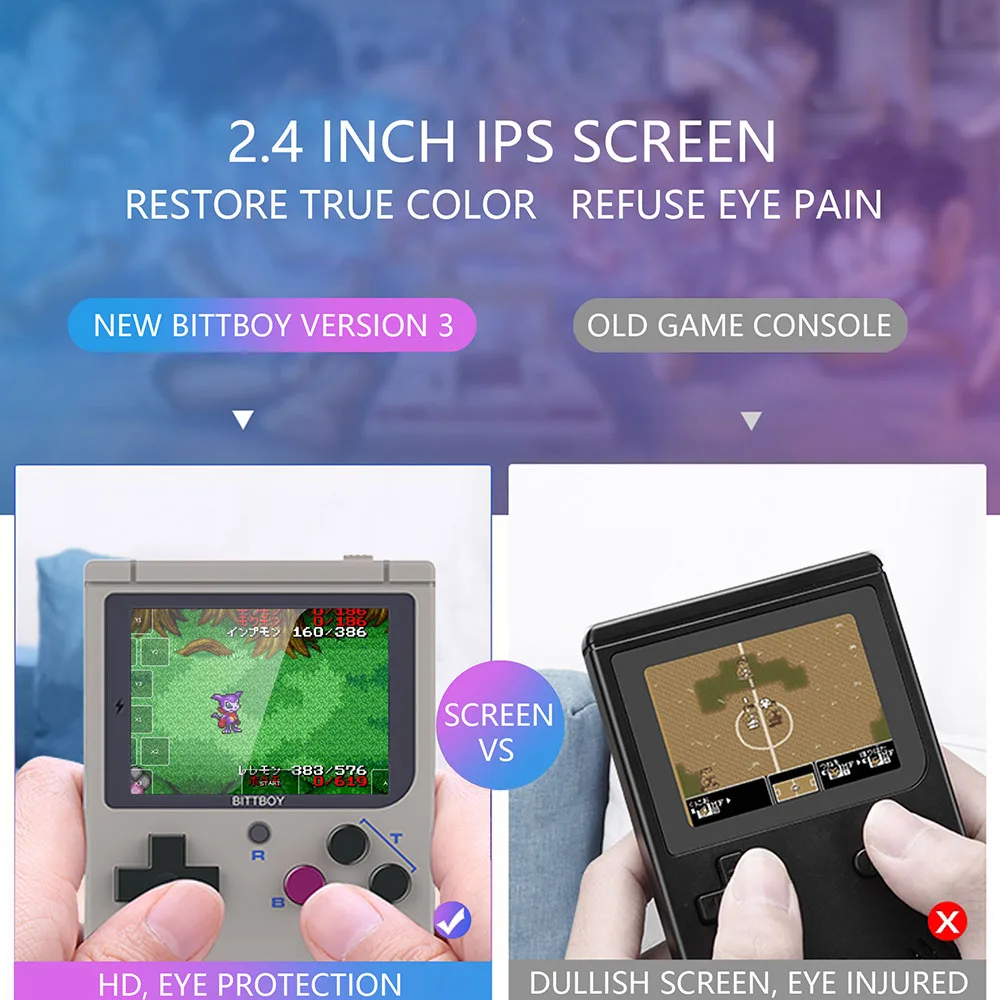 New BittBoy V3.5 Video Game Console Retro Handheld Save/Load Game Console +8GB MICRO SD CARD