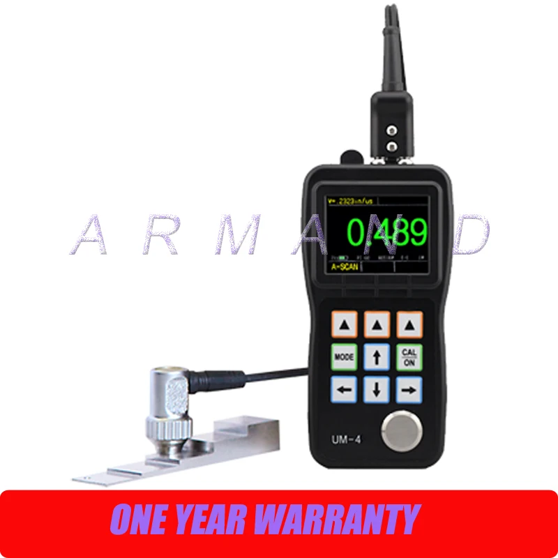 High Precision Ultrasonic Thickness Gauge Color Screen Um4 Portable Digital Thickness Meter A